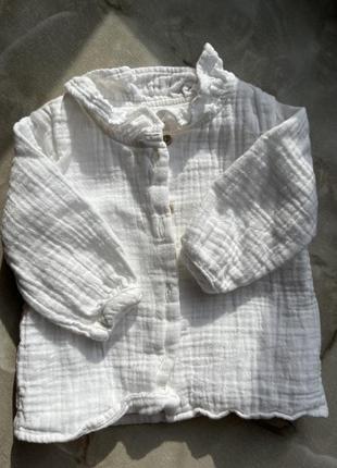 Муслиновая рубашка блуза1 фото