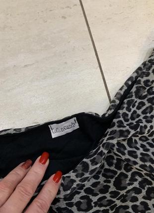 Платье на одно плечё модное нарядное тигровый принт2 фото