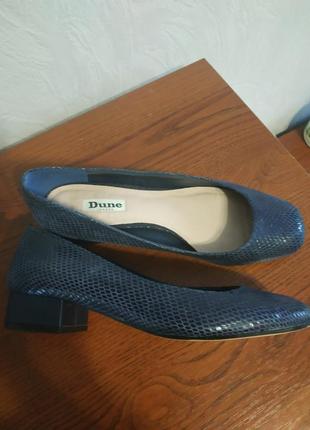 Синие кожаные туфли2 фото