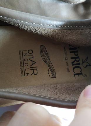 Нюанс! женские кожаные туфли мокасины с дышащей подошвой немецкого бренда caprice6 фото
