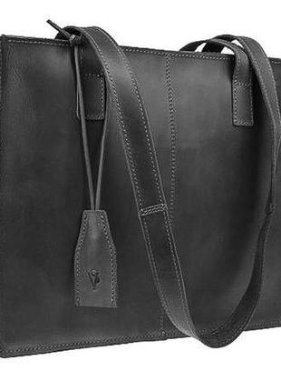 Сумка жіноча шкіряна велика шопер sullivan 26-61(40) чорна