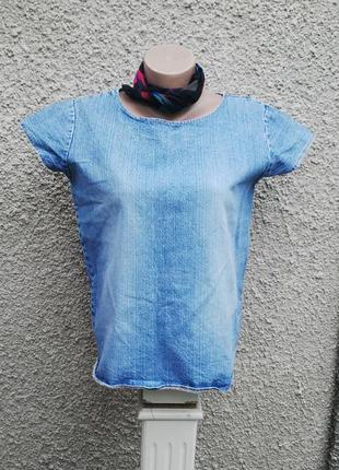 Джинсовая винтажная  футболка,рубашка,блуза из плотного джинса. jack & jones