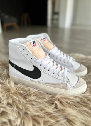 Nike blazer low 77 vintage white black1 фото