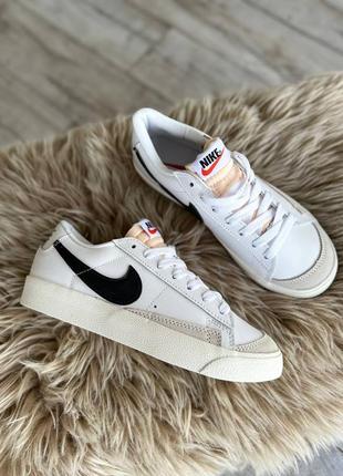 Nike blazer low 77 vintage white black6 фото