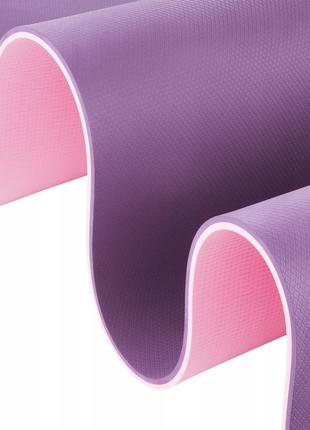 Коврик (мат) спортивный 4fizjo tpe 180 x 60 x 0.6 см для йоги и фитнеса 4fj0388 violet/pink6 фото