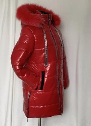 Зимова курточка палььо для дівчинки3 фото