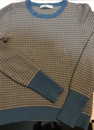 Джемпер фактурной вязки, zara, размер s6 фото