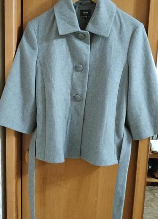 Пиджак жакет женский серо-голубой цвет3 фото