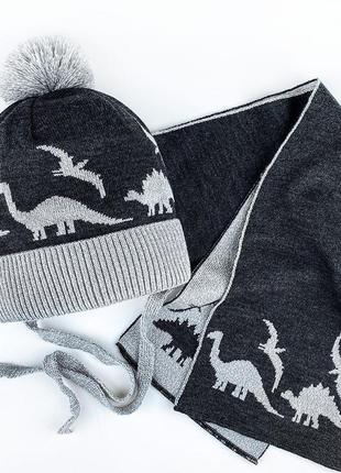 Набір шапка, шарф зима1 фото