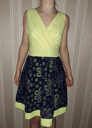 Нарядное платье ярко лимонное1 фото