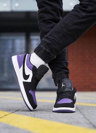 Nike jordan 1 retro low violet4 фото
