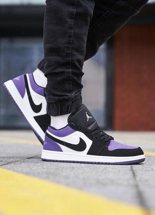 Nike jordan 1 retro low violet8 фото