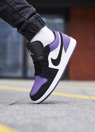 Nike jordan 1 retro low violet6 фото