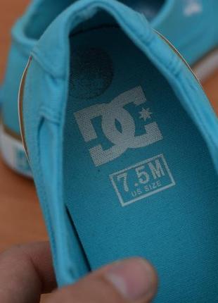 Голубые кеды, кроссовки dc shoes, 40 размер. оригинал4 фото