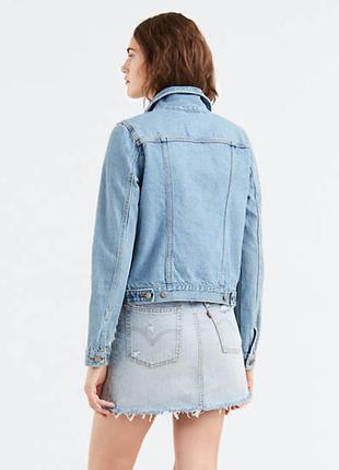 Синяя голубая джинсовая куртка пиджак levi’s levis левайс джинсовка оригинал2 фото