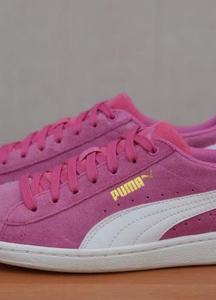 Розовые замшевые кеды, кроссовки puma vikky, 39 размер. оригинал2 фото