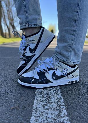 Кроссовки nike sb dunk low robinson black white beige👟 — цена