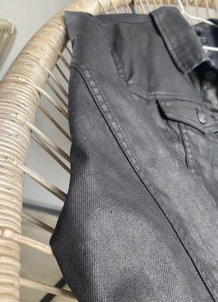 Куртка оверсайз/джинсова куртка оверсайз/вощена джинсовка/подовжена джинсова куртка/куртка на весну10 фото
