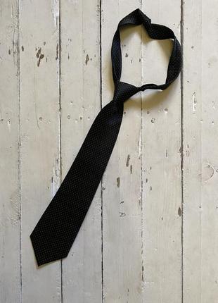 Чёрный шелковые галстук в мелкий горошек sette & bello