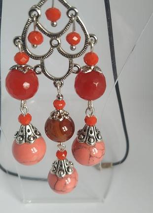 Агат ботсвана, топаз, говлит. подвеска. кулон.