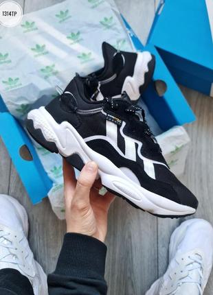 Мужские кроссовки adidas ozweego cordura black/white