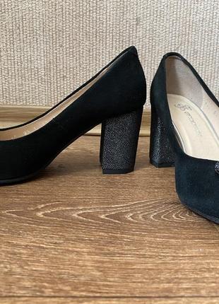 Туфлі жіночі чорні замша 37 розмір3 фото