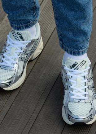 Кроссовки asics gel 1130 silver white 2