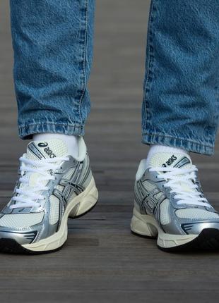 Кроссовки asics gel 1130 silver white 4