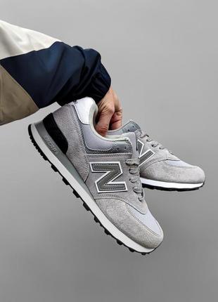 Кроссовки new balance 574 gray reflective4 фото