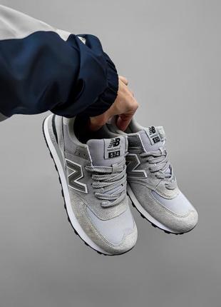 Кроссовки new balance 574 gray reflective5 фото