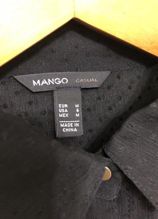 Стильная шифоновая рубашка в горох mango6 фото