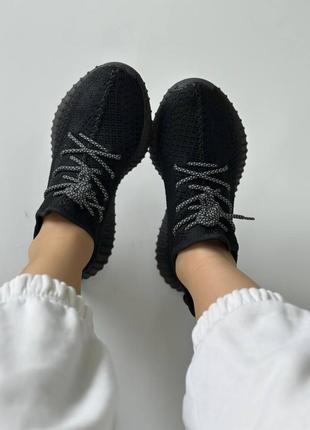 Кроссовки женские черные сетка текстиль изи спорт