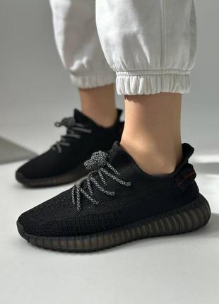 Кроссовки женские черные сетка текстиль изи спорт