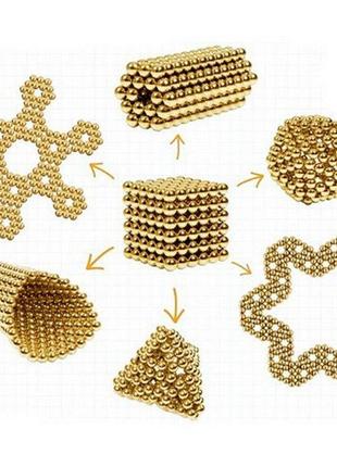 Подарунковий набір: магнітний конструктор нео neocube золотий + срібний