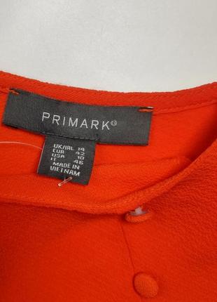 Блуза женская красного цвета свободного кроя с короткими рукавами от бренда primark m4 фото