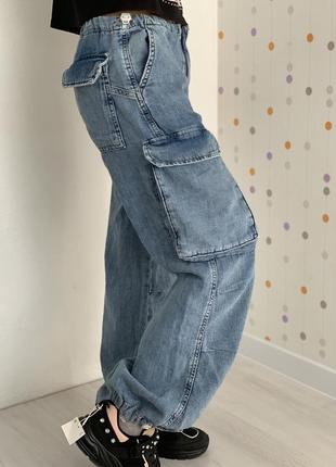 Детские джинсы карго zara для девочки/детские джинсы карго зара на девочке