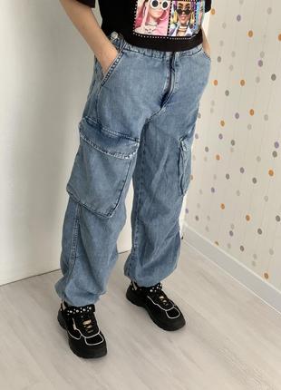 Детские джинсы карго zara для девочки/детские джинсы карго зара на девочке