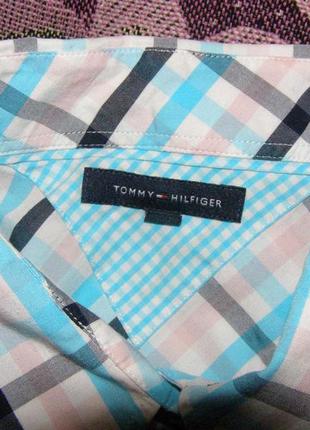 Женская рубашка от tommy hilfiger с коротким рукавом4 фото