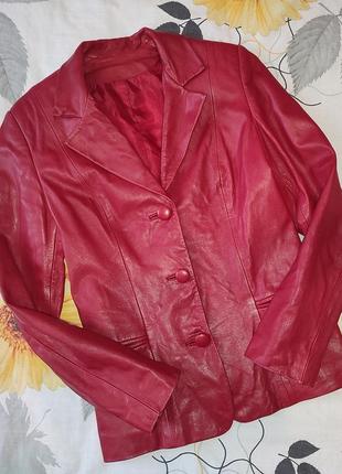 Качественная кожаная куртка, пиджак maranta италия xs-s7 фото