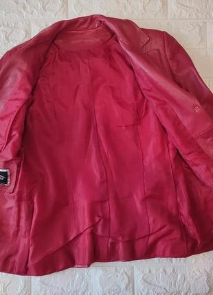 Качественная кожаная куртка, пиджак maranta италия xs-s5 фото