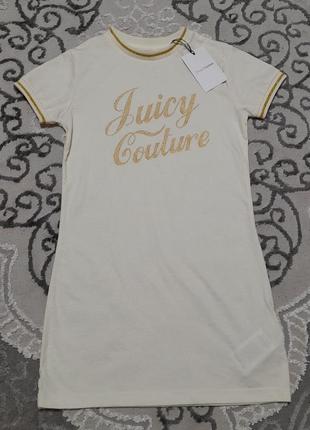 Бомбовая детская хлопковая туника ванильного цвета juicy couture made in pakistan с биркой