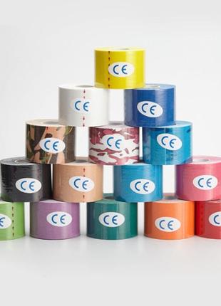 Тейп кінезіо 5 см, кінезіологічна стрічка kinesiology tape синій