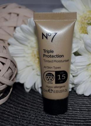 Увлажняющий крем с тональным эффектом boots №7 triple protection tinted moisturiser2 фото