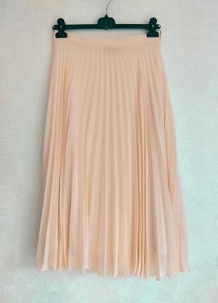 Шифоновая юбка плиссе миди плиссированная юбка длинная юбочка3 фото