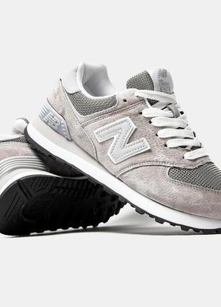 Кроссовки new balance 574 light grey8 фото