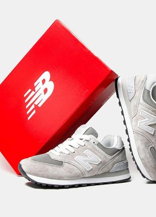 Кроссовки new balance 574 light grey1 фото