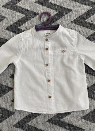 Белая рубашка на мальчика lc waikiki 12-18 m2 фото