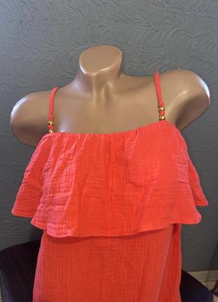 Яскравий літній сарафан з натуральної тканини яркое платье коттоновое2 фото