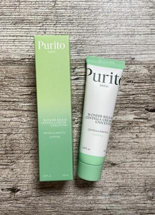 New purito seoul - wonder releaf centella cream unscented - крем без запаху з екстрактом центелли азіатської - 50ml