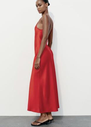 Красное платье - комбинация zara5 фото